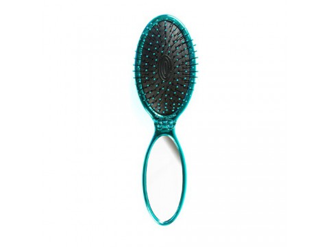 WETBRUSH POP&GO METALLIC SULENKIAMAS PLAUKŲ ŠEPETYS SU VEIDRODĖLIU Žalia spalva